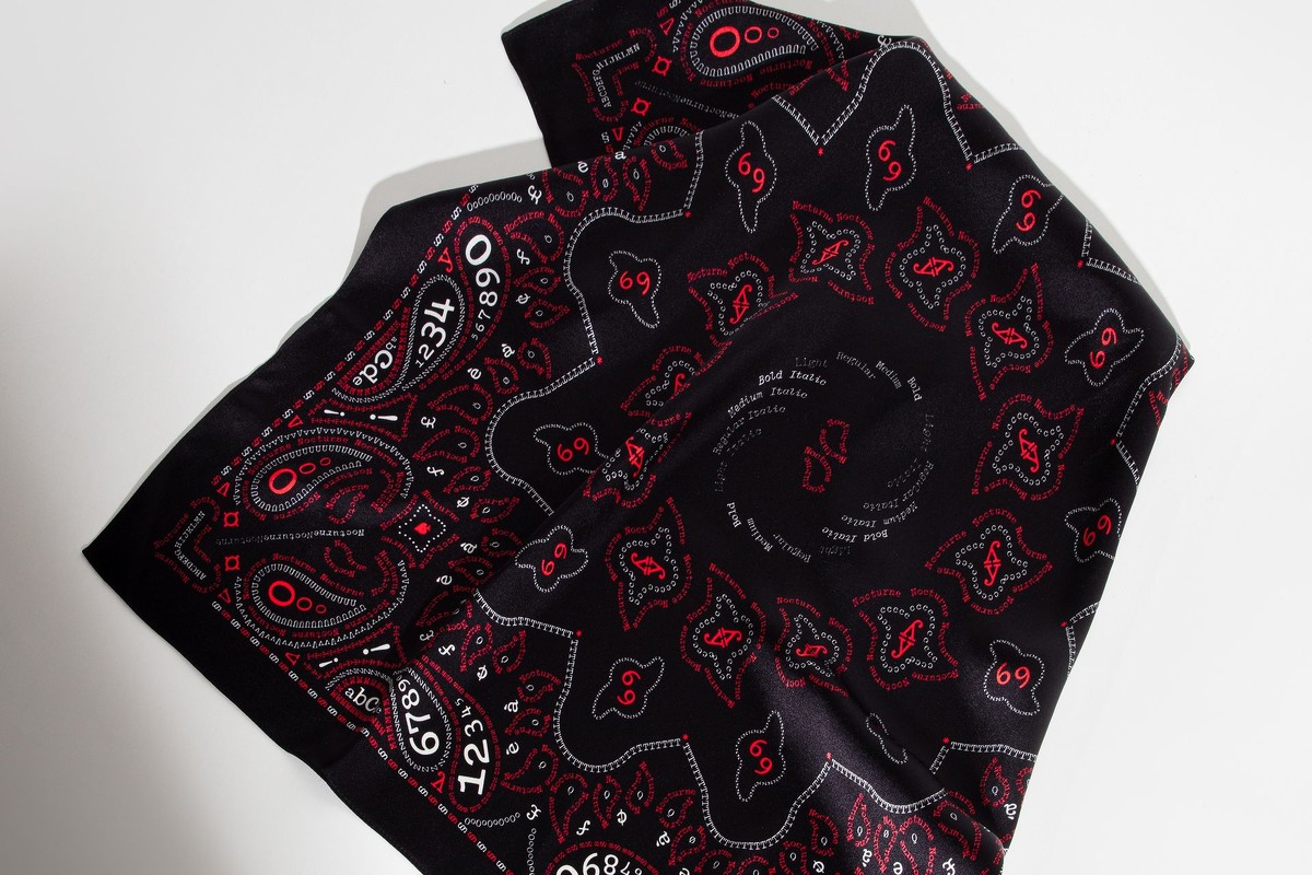 Nocturne silk satin bandana